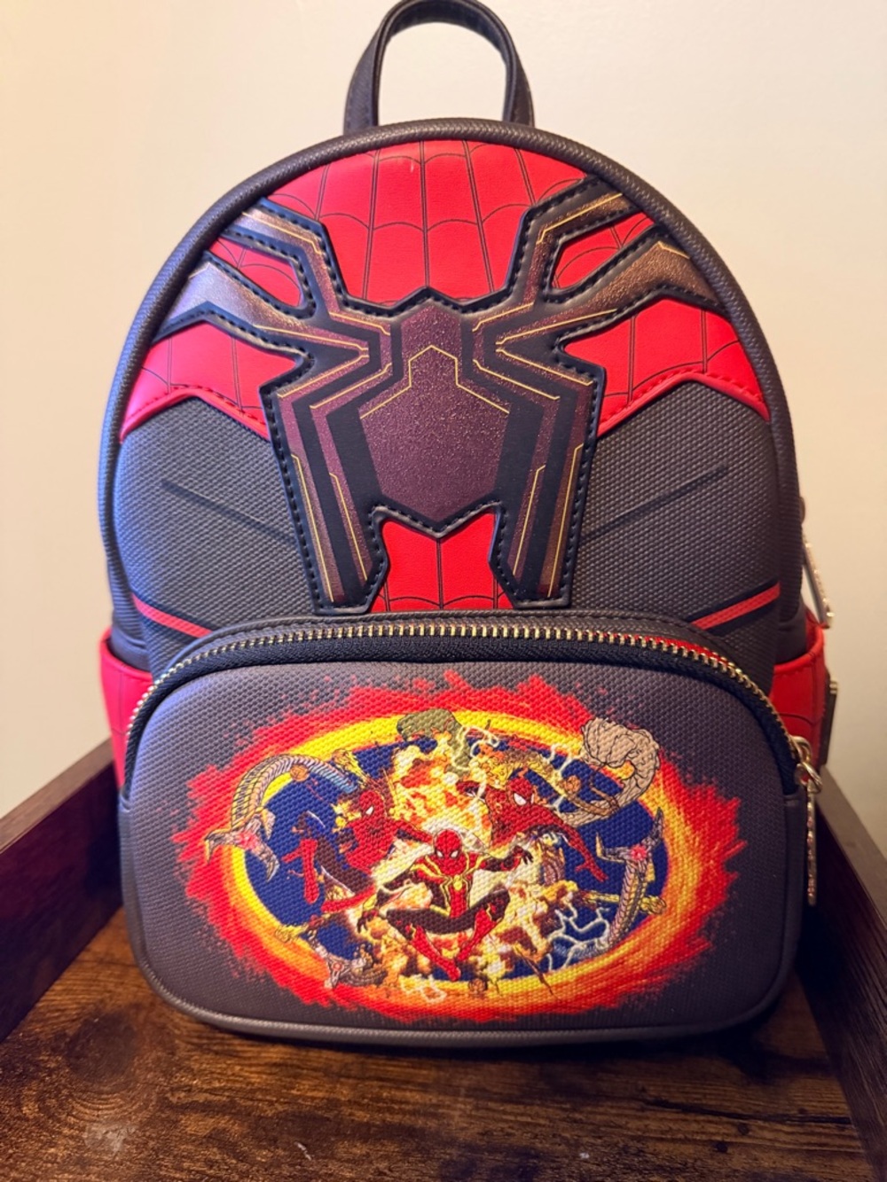 🕷️ Loungefly Marvel Spider-Man No Way Home Mini Backpack – Multiverse Print